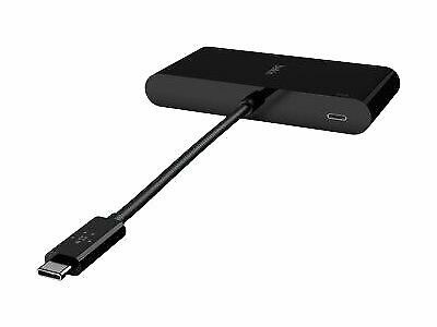 Адаптер Belkin USB-C - Ethernet, HDMI, VGA, USB-A, 100W PD, black (AVC004BTBK)