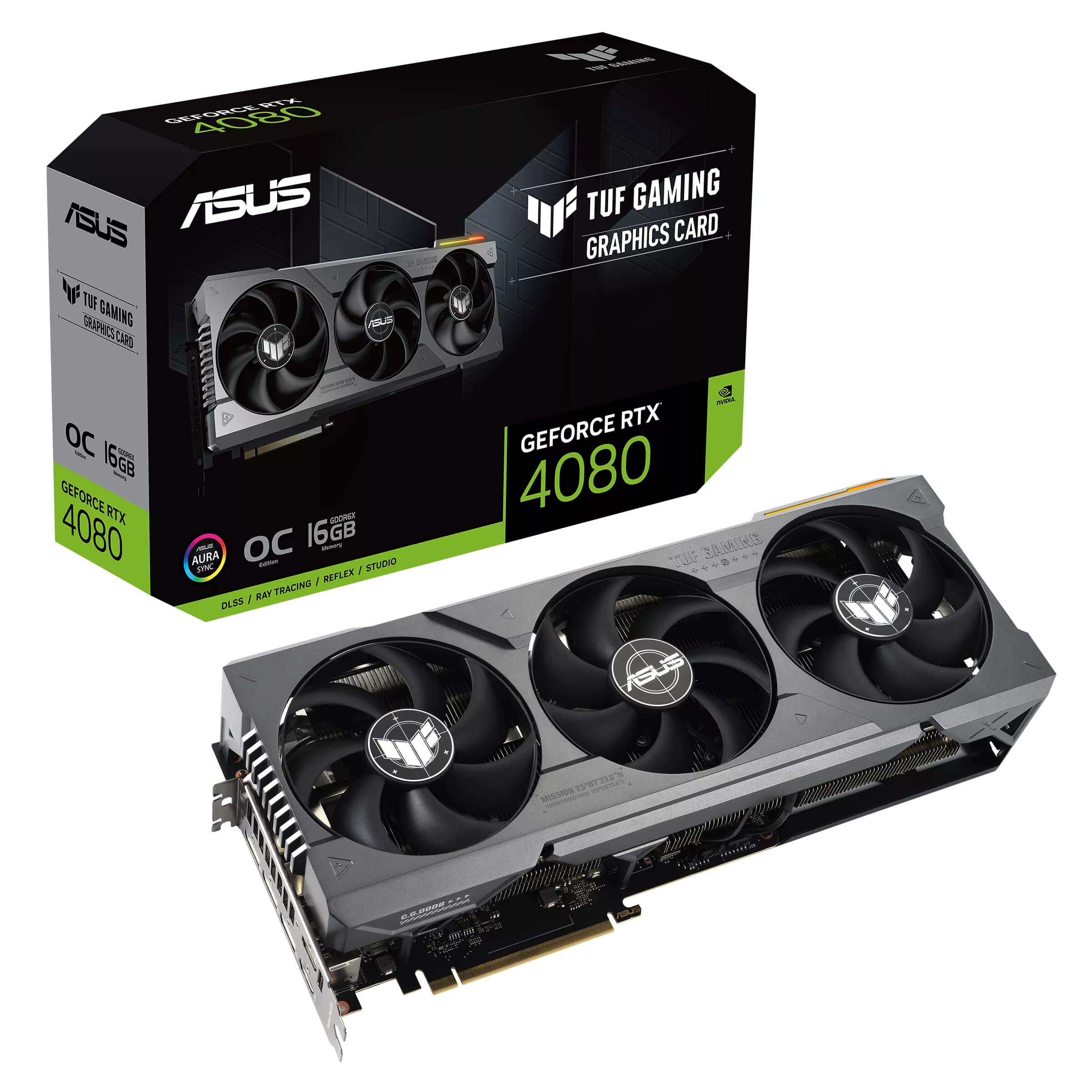 Видеокарта ASUS GeForce RTX 4080 16GB GDDR6X TUF Gaming OC (TUF-RTX4080-O16G-GAMING)