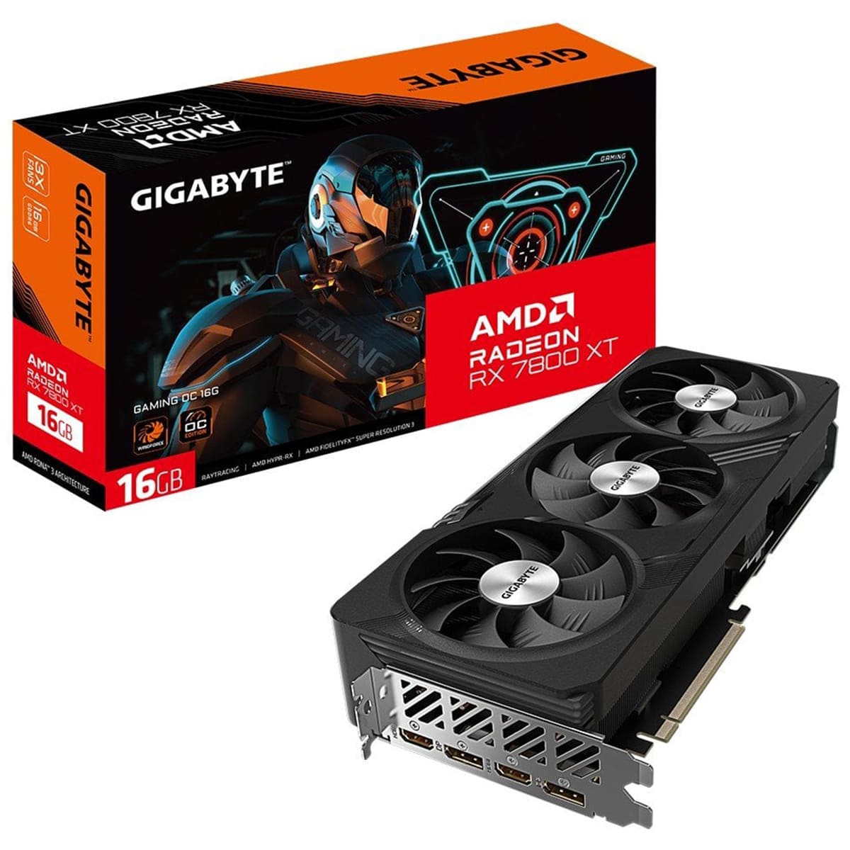 Видеокарта GIGABYTE RX7800XT 16GB GDDR6 R78XTGAMING OC-16GD