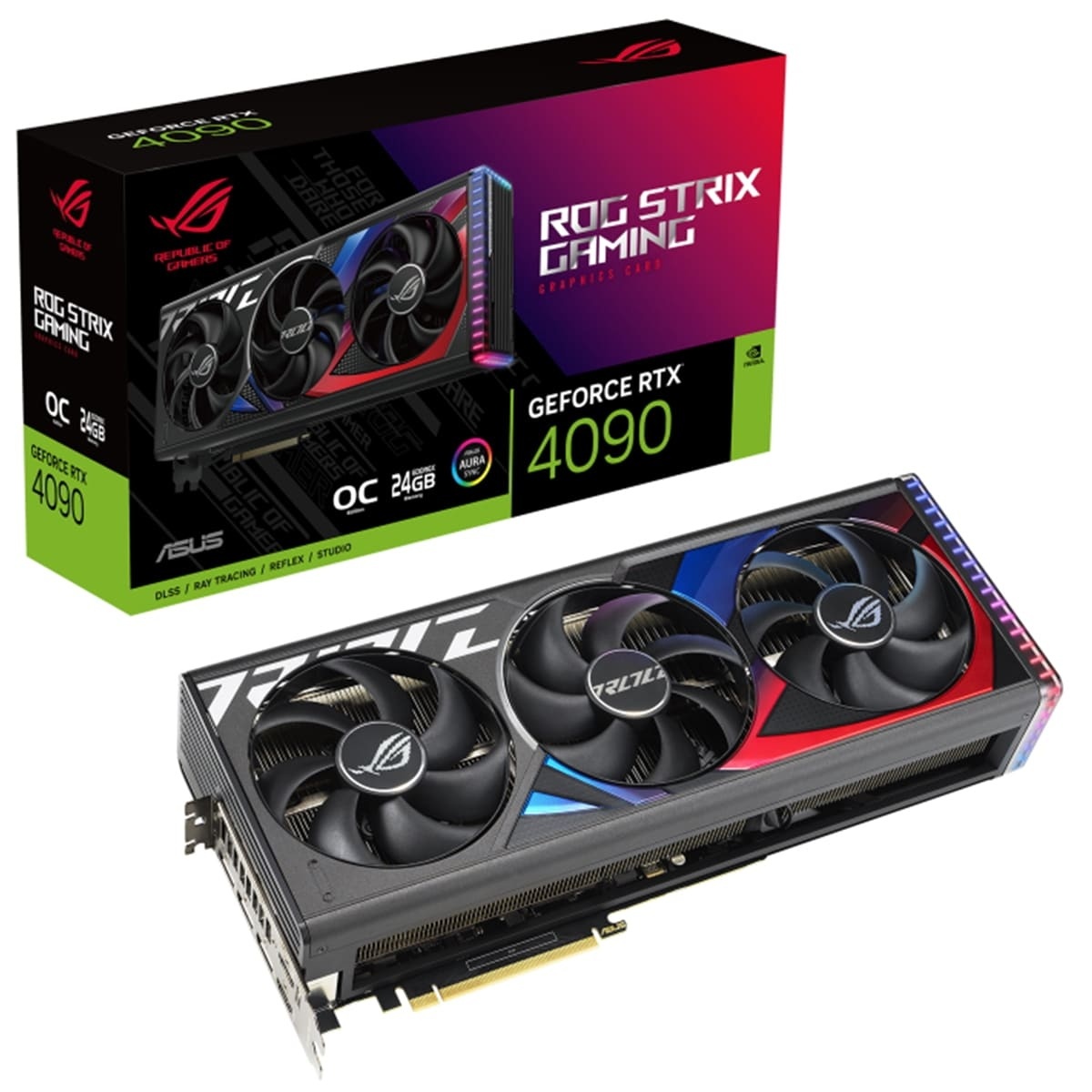 Видеокарта ASUS GeForce RTX 4090 24GB GDDR6X STRIX OC GAMING ROG-STRIX-RTX4090-O24G-GAMING (90YV0ID0-M0NA00)