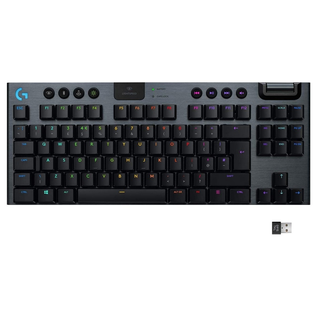 Клавиатура Logitech G915 TKL Lightspeed Wireless RGB Mechanical Carbon Tactile Switch (920-009503)