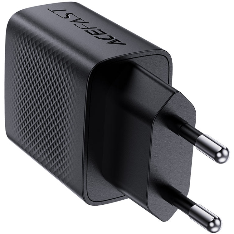 Зарядное устройство Acefast 2xUSB 20W (USB-C+USB-A) Gan A78 Black