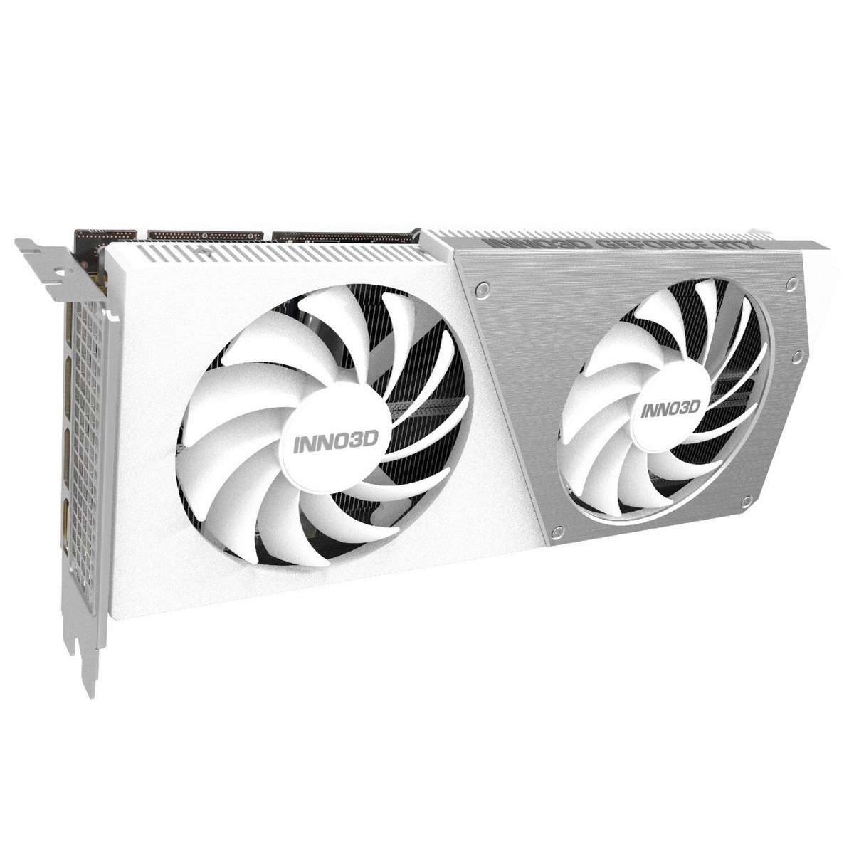 Відеокарта GeForce RTX4060 Ti Inno3D TWIN X2 OC WHITE, 16GB GDDR6, 128bit, PCI Express 4.0 X8 (N406T2-16D6X-178055W)