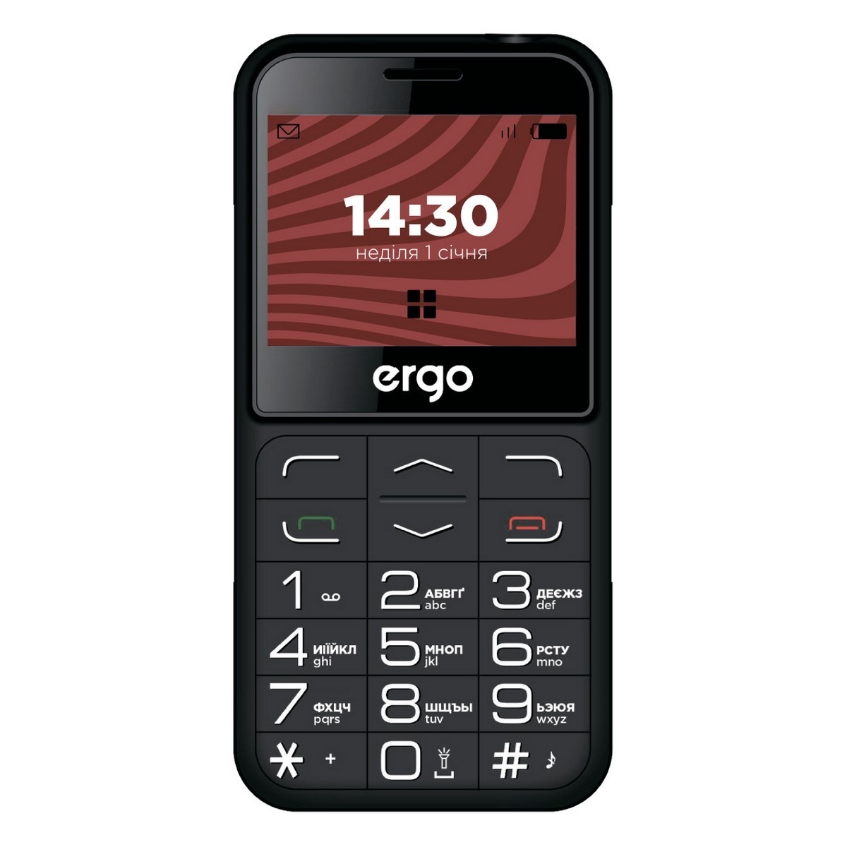 Мобильный телефон ERGO R231 Dual Sim (черный)