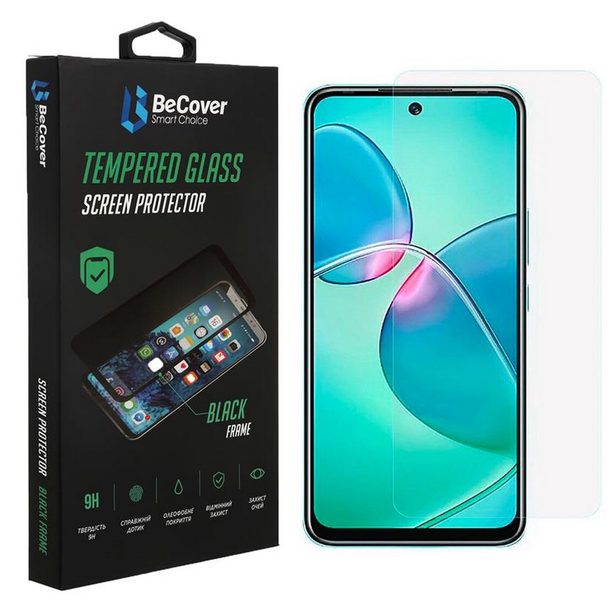 Защитное стекло BeCover для Infinix Hot 12 Play NFC (X6816D) Crystal Clear Glass 3D (708089)