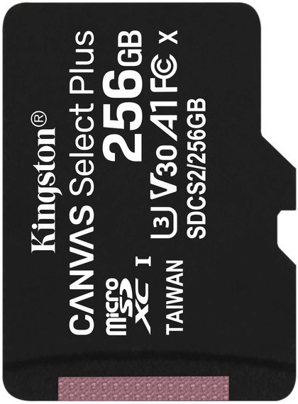 Карта памяти Kingston 256GB microSDXC C10 UHS-I R100/W85MB/s (SDCS2/256GBSP)