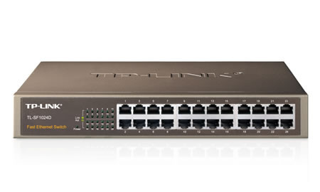 Коммутатор TP-LINK TL-SF1024D (24-port 10/100 Мбит, металл)