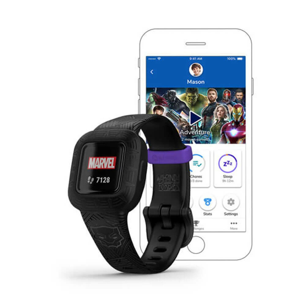 

Фитнес-браслет GARMIN Vivofit Jr 3 Marvel Black Panther, Черный