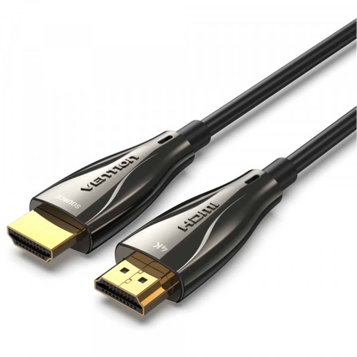 Кабель HDMI M-M, 20.0 м, V2.1, Optical 8K 60Гц 48Gbps Dolby 7.1 PVC Black Zinc Alloy Vention