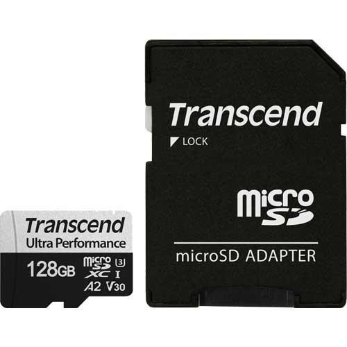 Карта памяти Transcend 128GB microSDXC C10 UHS-I U3 A2 R160/W125MB/s + SD (TS128GUSD340S)