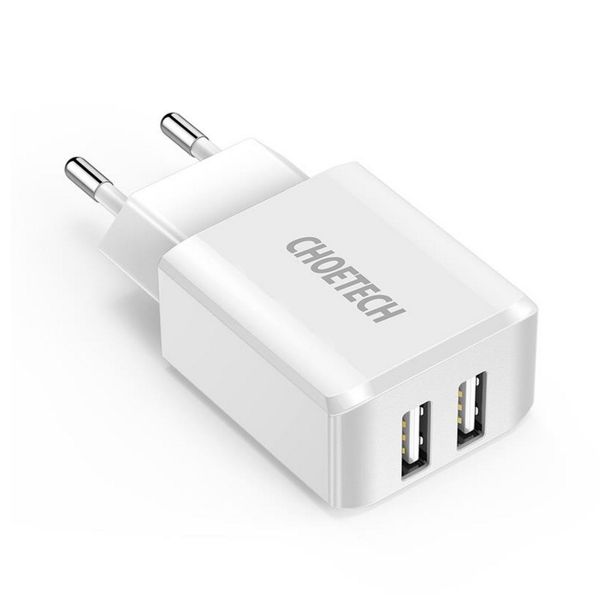 Сетевое зарядное устройство Choetech (2USBх2A) White (C0030)