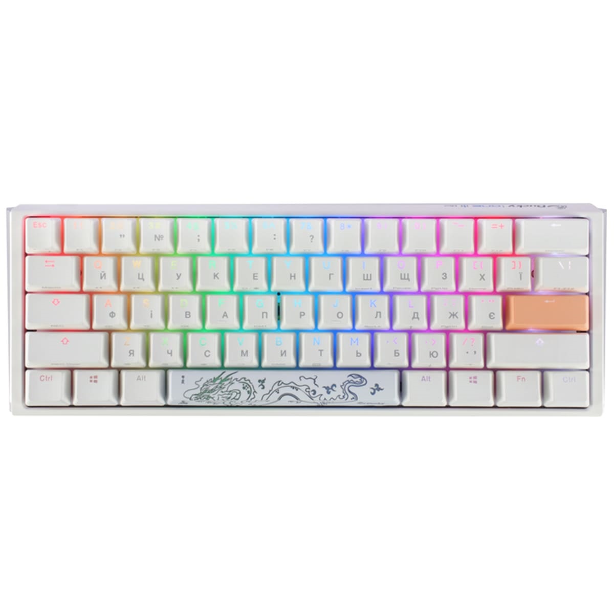 Клавиатура Ducky One 3 Mini Cherry MX Silent red RGB White UA