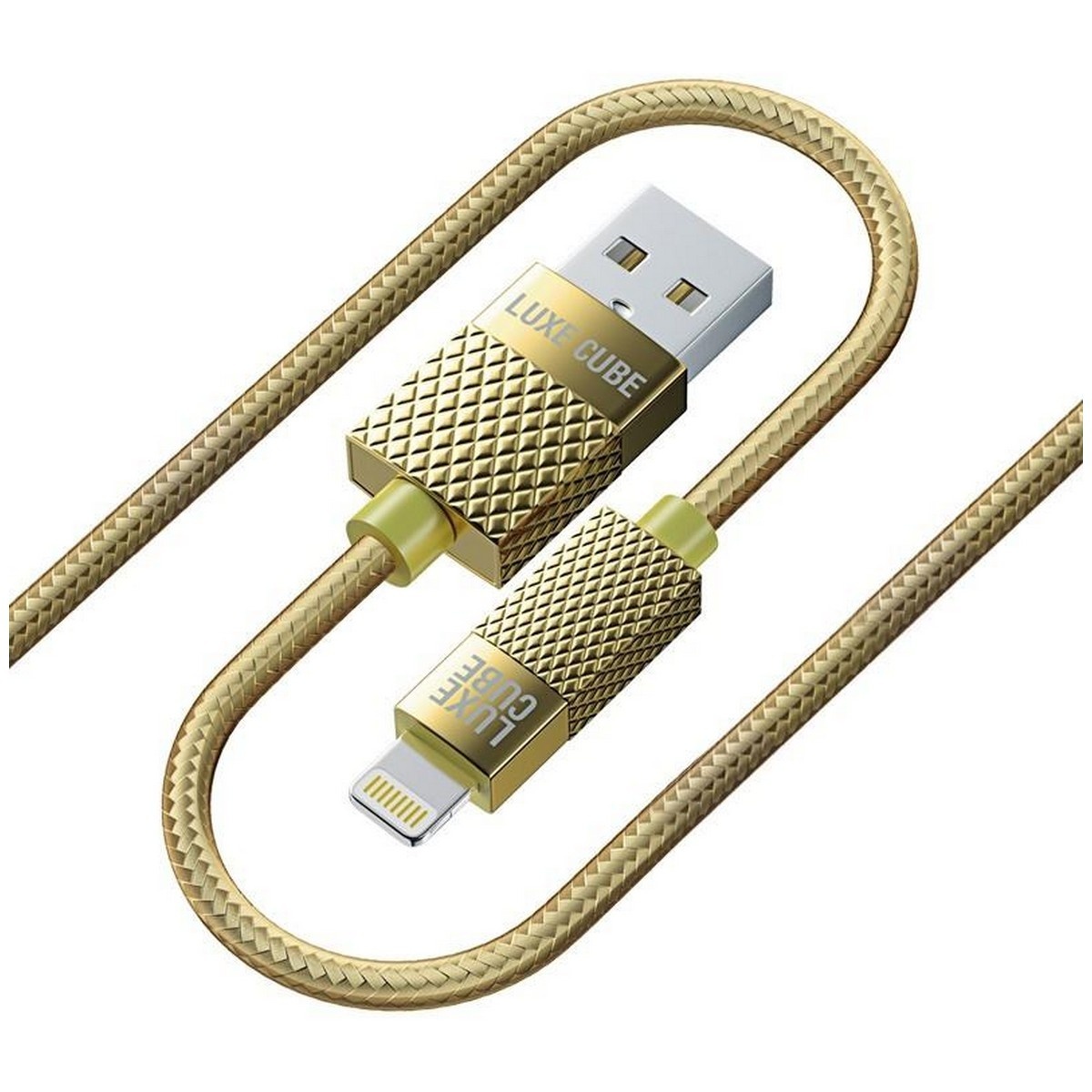 Кабель Luxe Cube Premium USB-Lightning, 1м, золотистый (8886668686150)