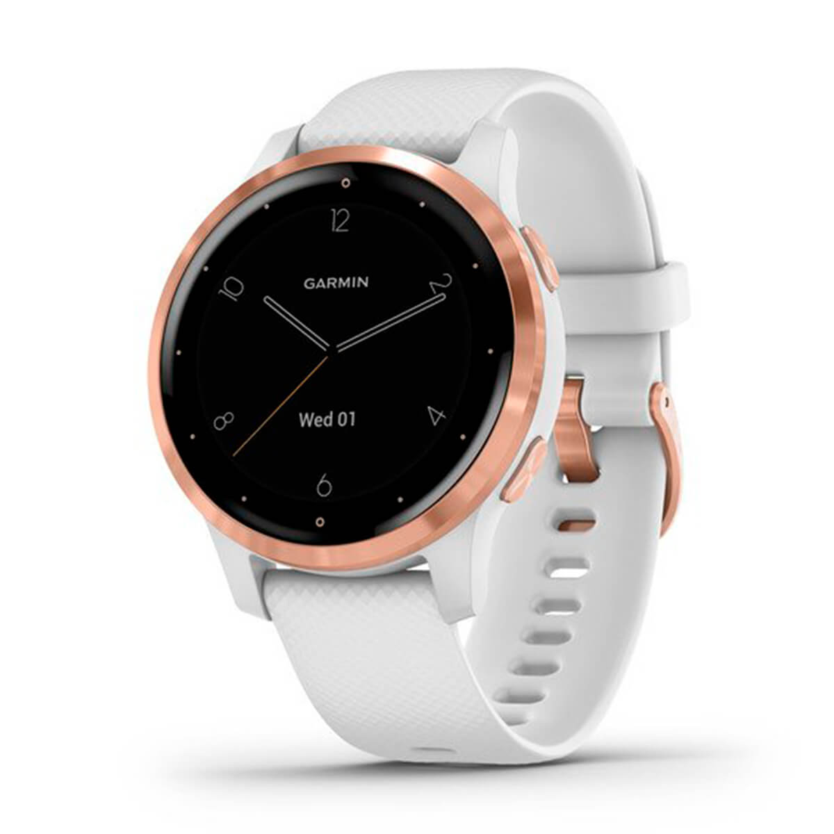 Спортивные часы Garmin Vivoactive 4S Rose Gold Stainless Steel Bezel with White Case and Silicone Band
