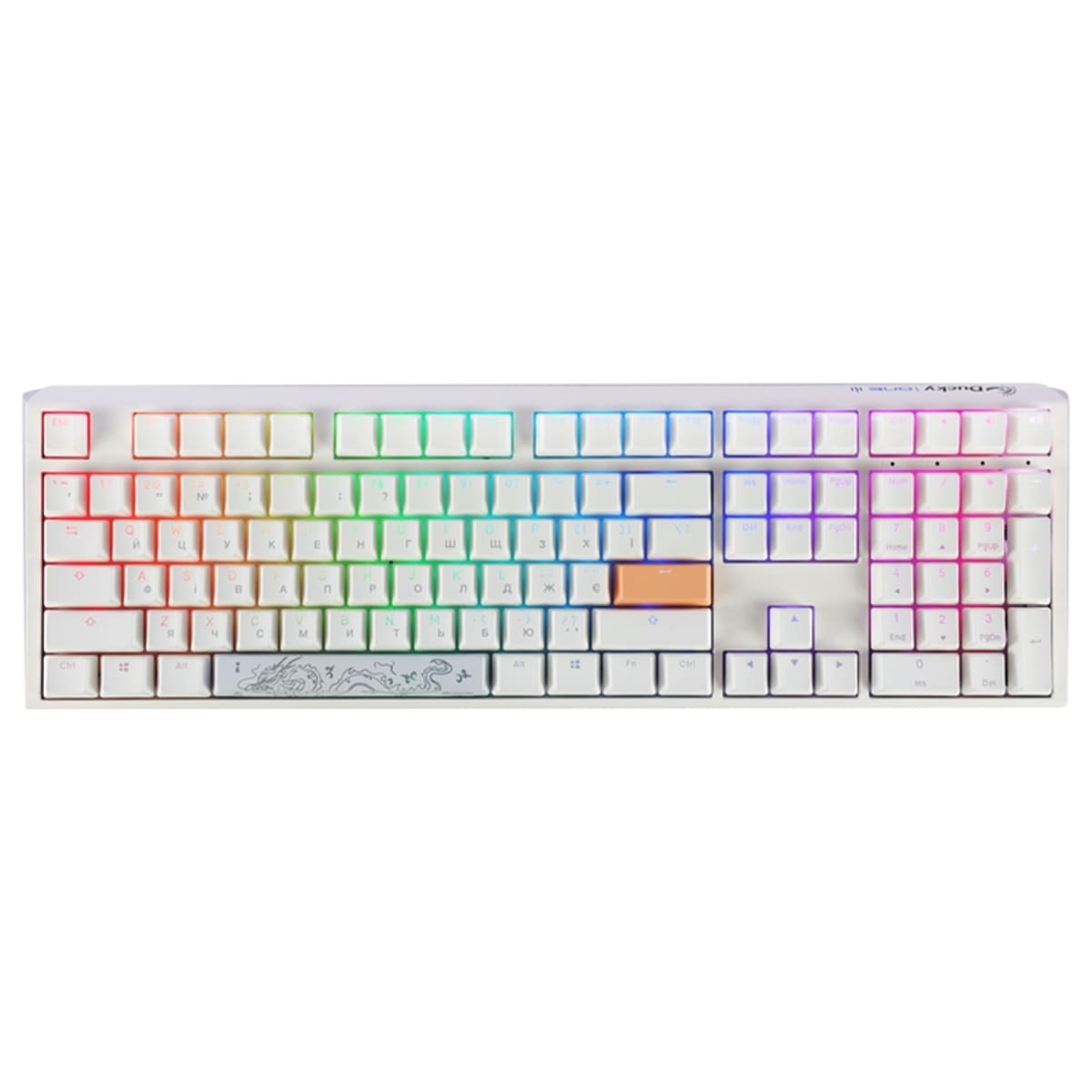 Клавиатура Ducky One 3 Cherry MX Silent red RGB White UA