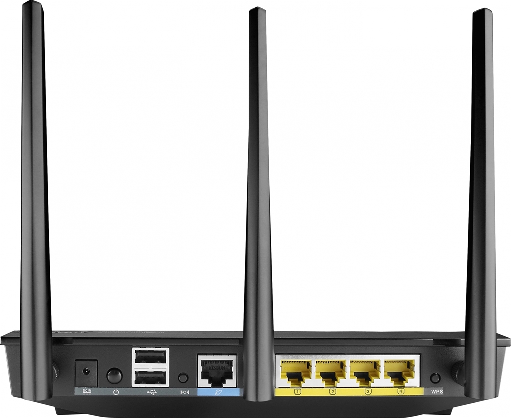 Роутер Asus RT-AC66U (AC1750, 1*Wan, 4*LAN Gigabit, 2*USB, 3 антенны)