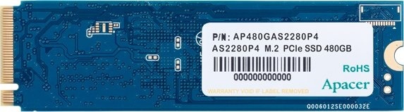 SSD диск Apacer AS2280P4 480GB M.2 2280 PCIe 3.0 x4 3D TLC (AP480GAS2280P4-1)