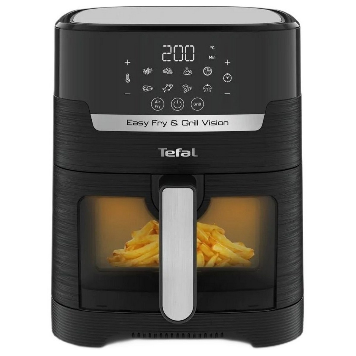 Мультипечь Tefal Easy Fry&Grill Window, 1550Вт, чаша-4.2л, сенсорное управл., 8 программ, пластик, черный