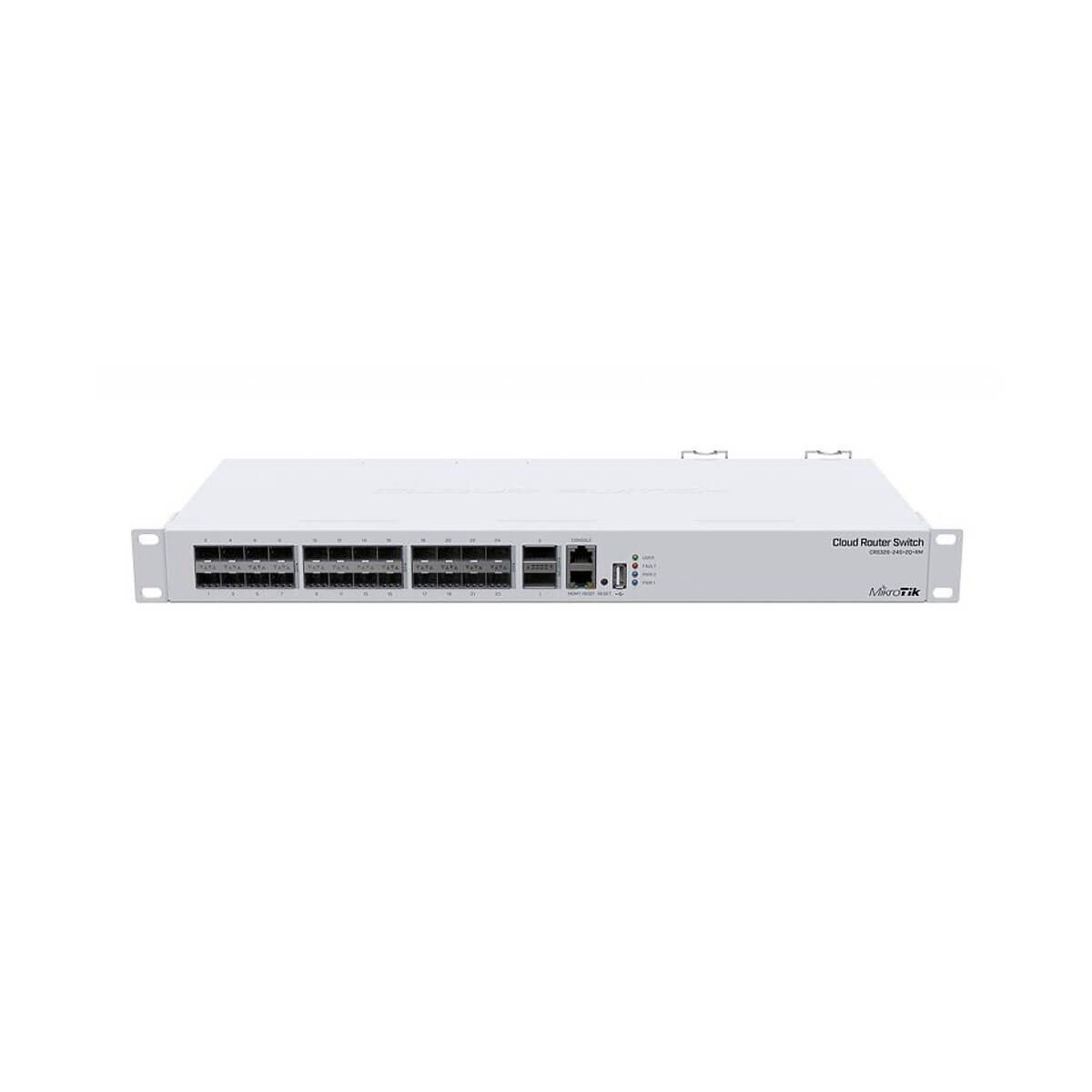 Коммутатор MikroTik CRS326-24S+2Q+RM (24xSFP+, 2xQSFP+, USB, 1хRJ45)