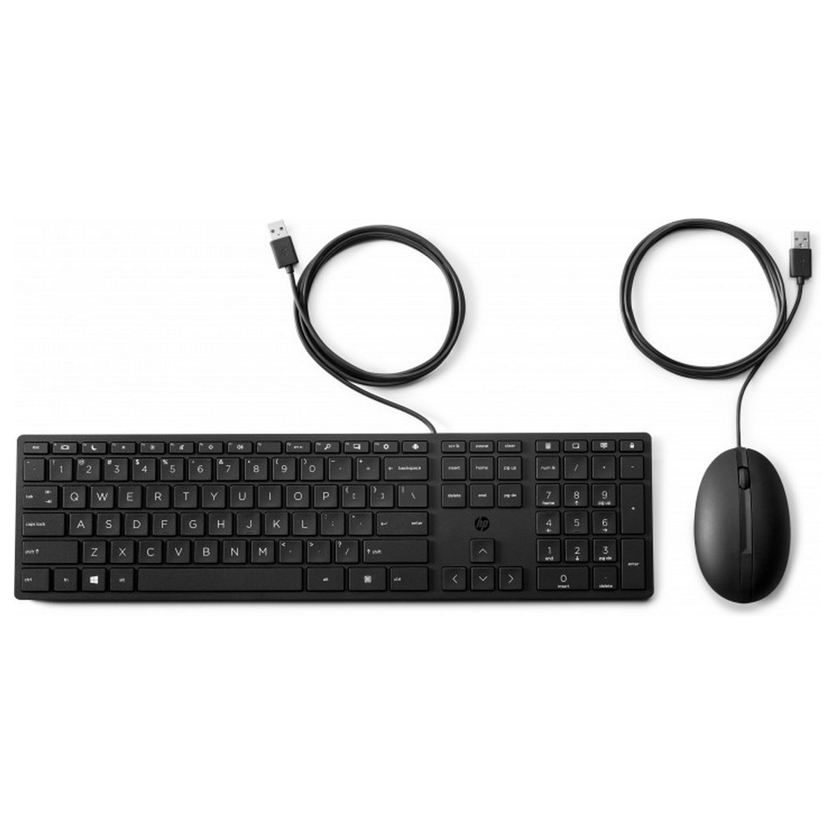 Комплект проволочный HP 320MK мышка и клавиатура, черный (украинская клавиатура)