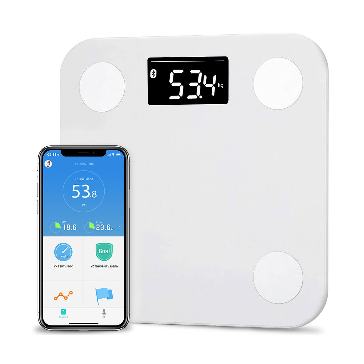 Весы YUNMAI Mini Smart Scale White (M1501-WH) - Вскрыта упаковка