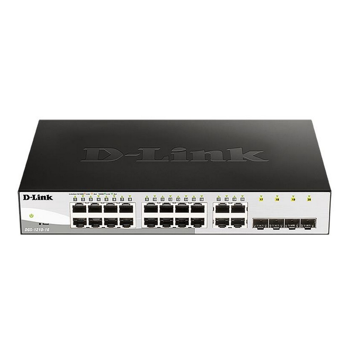 Коммутатор D-Link DGS-1210-16/E 16xGE, 4xGE/SFP Combo, WebSmart