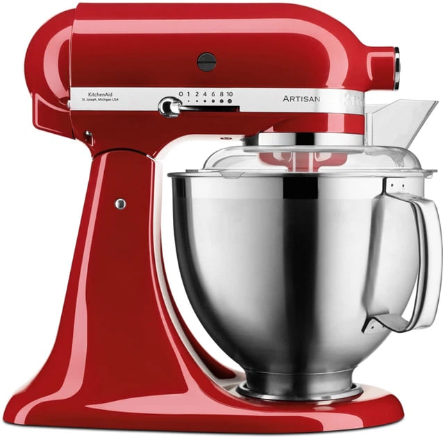 Кухонный комбайн KitchenAid Artisan 4,8 л 5KSM185PSEER с откидным блоком красный
