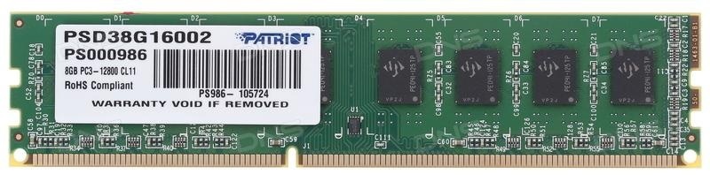 ОЗУ DDR3 8GB/1600 Patriot Signature Line (PSD38G16002)