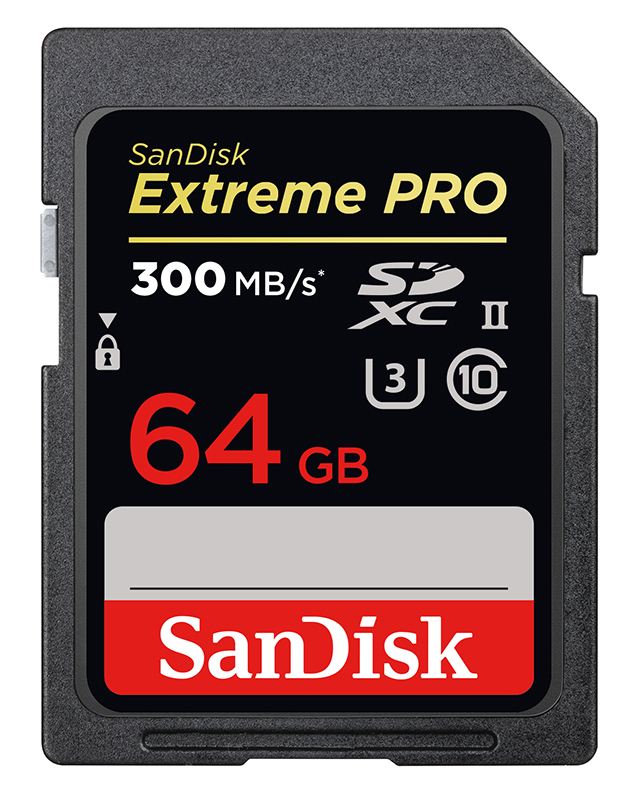 Карта памяти SanDisk 64GB SDXC C10 UHS-II R300/W260MB/s 4K Extreme Pro