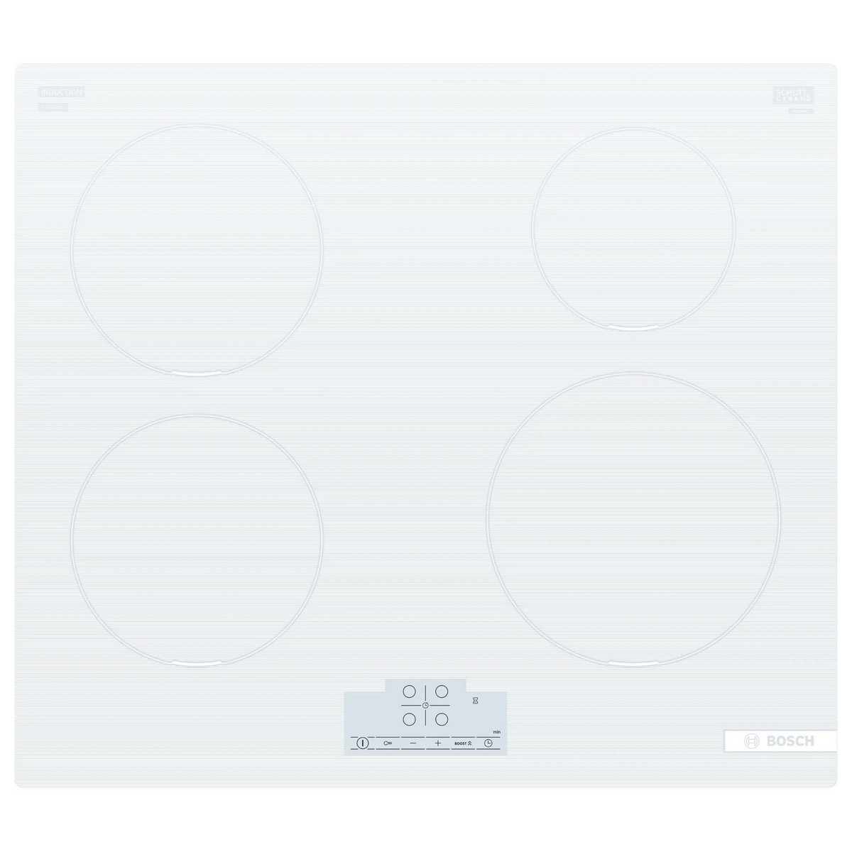 Варочная поверхность Bosch индукционная, 60см, расширенная зона, белый