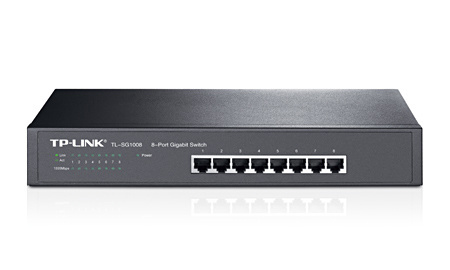 Комутатор TP-Link TL-SG1008 (8х10/100/1000 Мбит, метал)