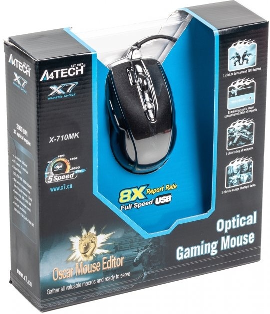 Мышка A4Tech X-710MK Black USB