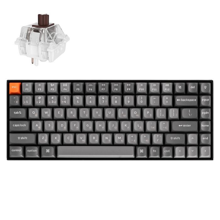 Клавиатура механическая Keychron K2 Max 84Key, K Super Banana, WL/BT/USB-A, Hot-Swap, QMK, EN/UKR, RGB,