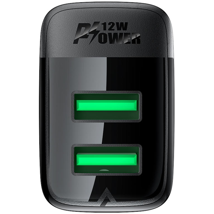 Зарядний пристрій Acefast 2xUSB 12W (USB-Ax2) A86 Black
