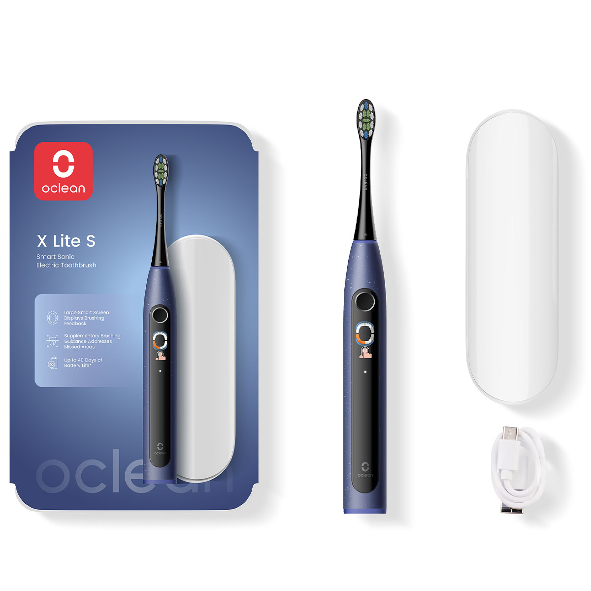 Электрическая зубная щетка Oclean X Lite Set Blue