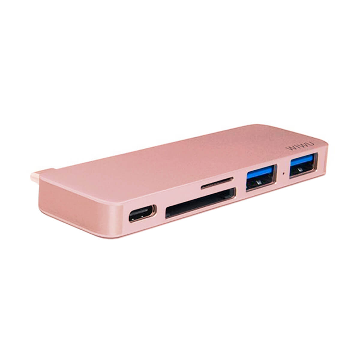 Адаптер WIWU Adapter T6 USB-C to USB-C+SD+2xUSB3.0 HUB Rose Gold (TCH6RG)