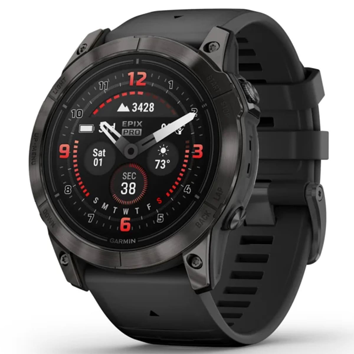Спортивные часы GARMIN Epix Pro Gen 2 51mm Sapphire Carbon Gray DLC Titanium with Black Silicone