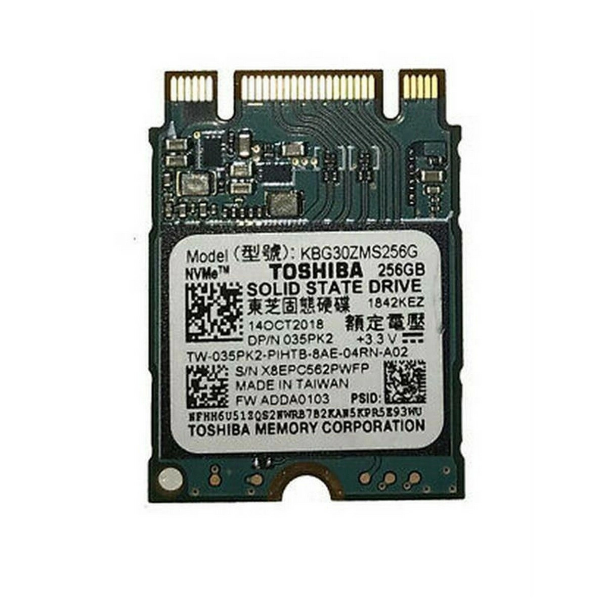 Kbg30zms256g nvme clearance toshiba 256gb