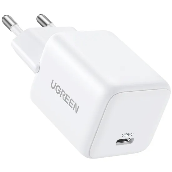 Зарядний пристрій Ugreen 1xUSB 20W (USB-C) PD GaN Tech X512 Білий