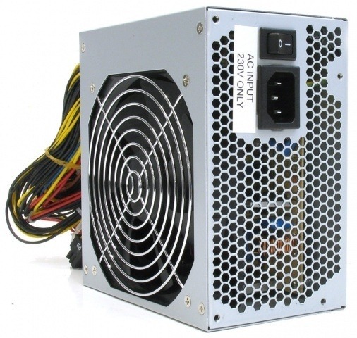 Блок питания Logicpower ATX-500W, 12см, 4 SATA, OEM, Black, без кабеля питания
