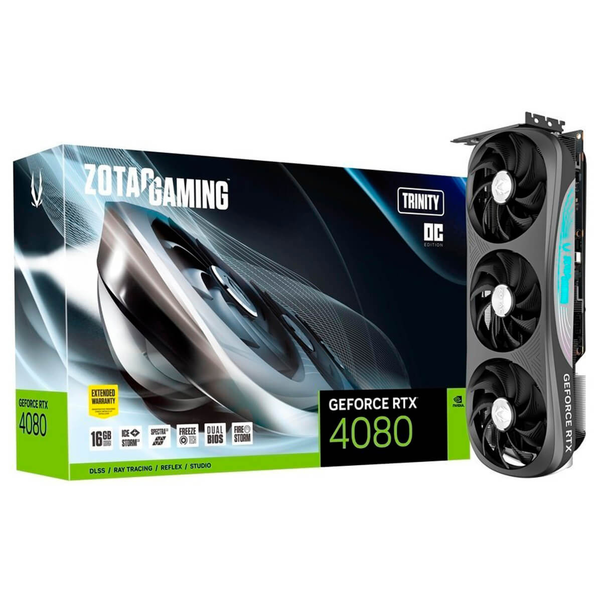 Видеокарта ZOTAC GeForce RTX 4080 16GB GDDR6X Trinity (ZT-D40810D-10P)