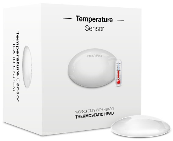 Датчик температуры радиаторного термостата Fibaro FGBRS-001, White