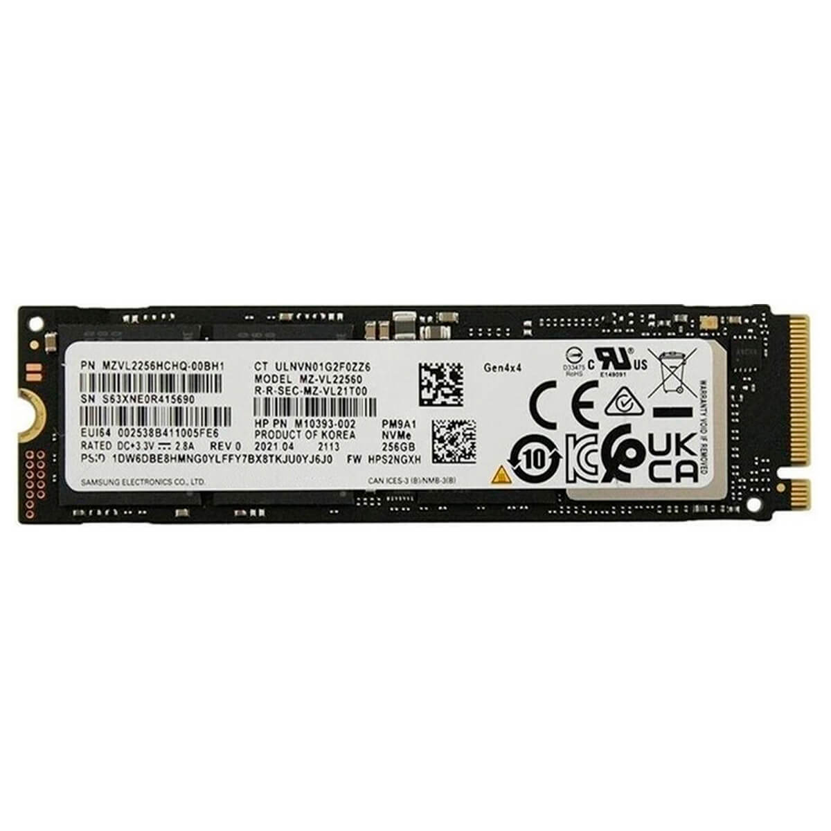 SSD диск Samsung PM9A1 256GB M.2 2280 PCIe 4.0 x4 V-NAND 3bit MLC (MZ-VL22560_OEM)