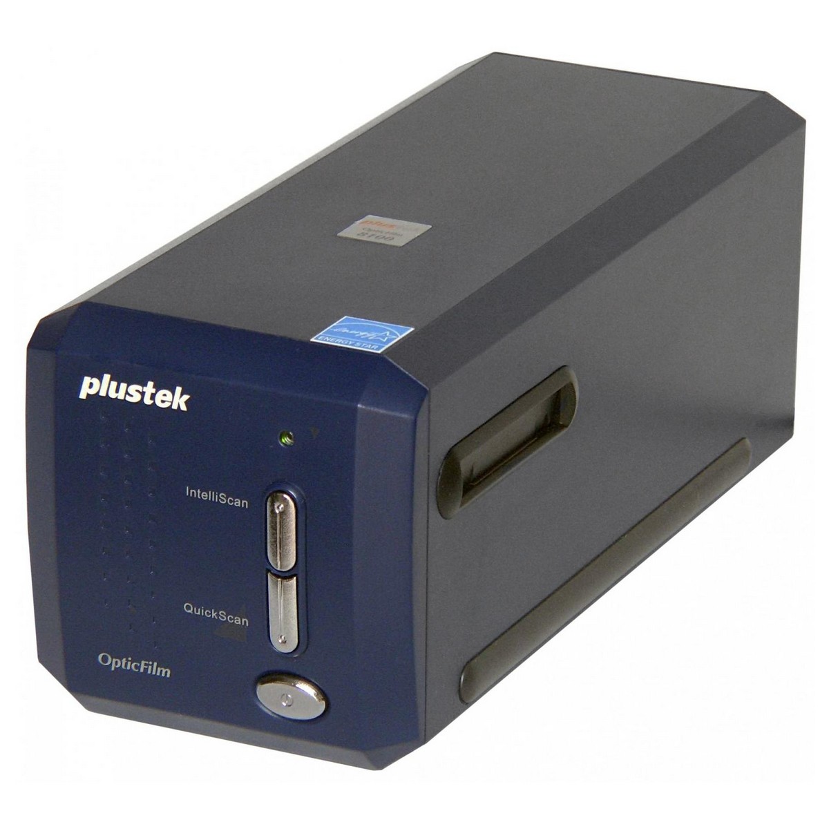 Сканер Plustek OpticFilm 8100 (7200dpi, 48 bit, LED, скор. 36 сек., пленочный слайд-сканер, синий)
