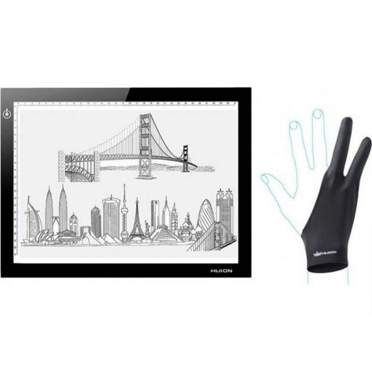 Графический планшет Huion L4S + перчатка