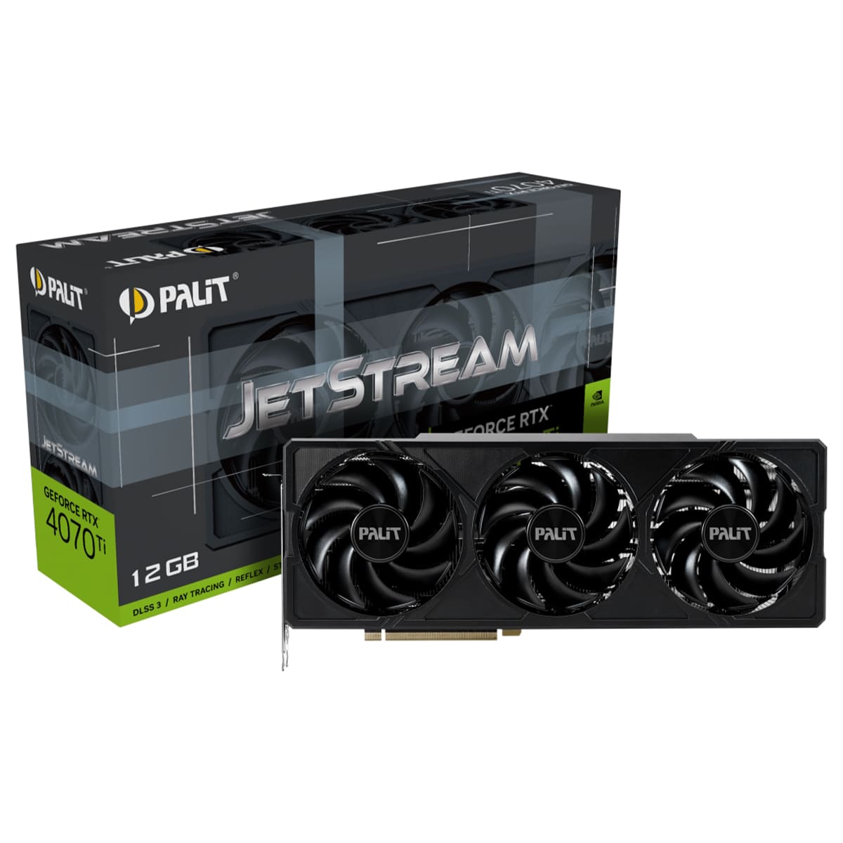 Видеокарта Palit GeForce RTX 4070 Ti 12GB GDDR6X JetStream (NED407T019K9-1043J)