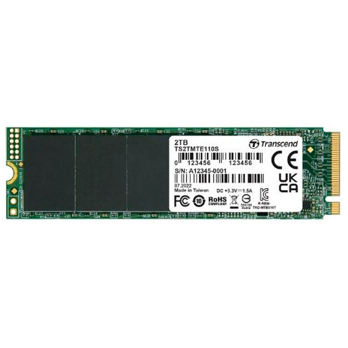 SSD диск Transcend MTE110 M.2 2TB PCIe 3.0 (TS2TMTE110S)