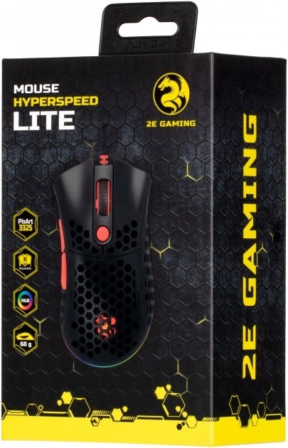 Мышка 2E GAMING HyperSpeed Lite, RGB Black (2E-MGHSL-BK)