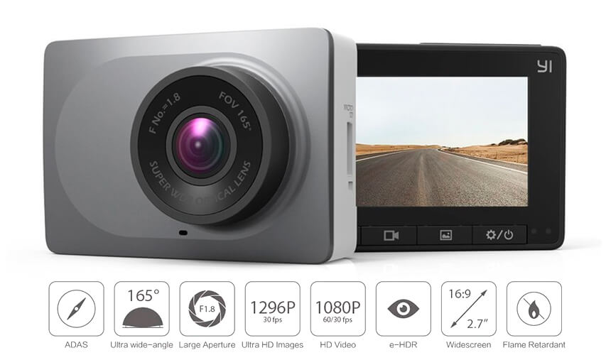 Автомобильный HD-видеорегистратор Xiaomi Yi Smart Dash Camera