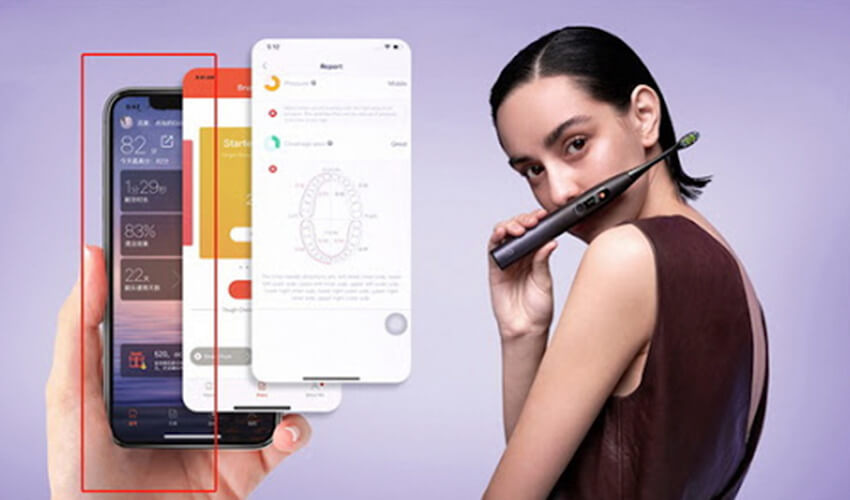 Xiaomi Oclean X Pro Elite Limestone Grey Наличие Bluetooth Индикатор уровня заряда Футляр Датчик нажима Таймер Дисплей Звуковая